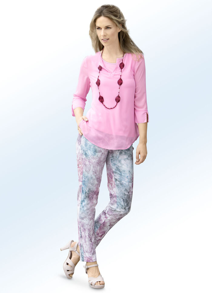 Broek in trendy batik-look 