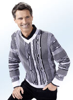 Luxueus vervaardigde trui met V-hals 