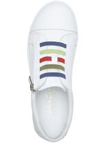 Andrea Conti sneakers met kleurrijke elastische banden WIT