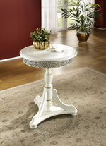 Bijzettafel met omringende decoratie WIT-GOUD