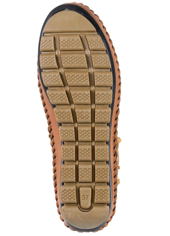 Gemini mocassin enkellaarsjes met een gerimpelde structuur CURRY