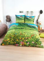 Partnerbeddengoed met prachtig landschapspanorama, 4-delig 