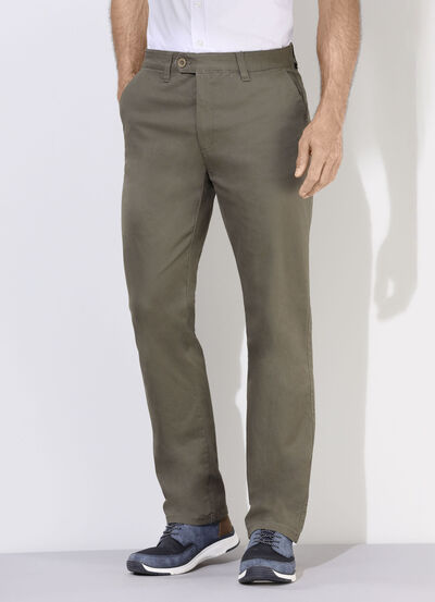 Comfortabele broek met elastische tailleband in 3 kleuren 