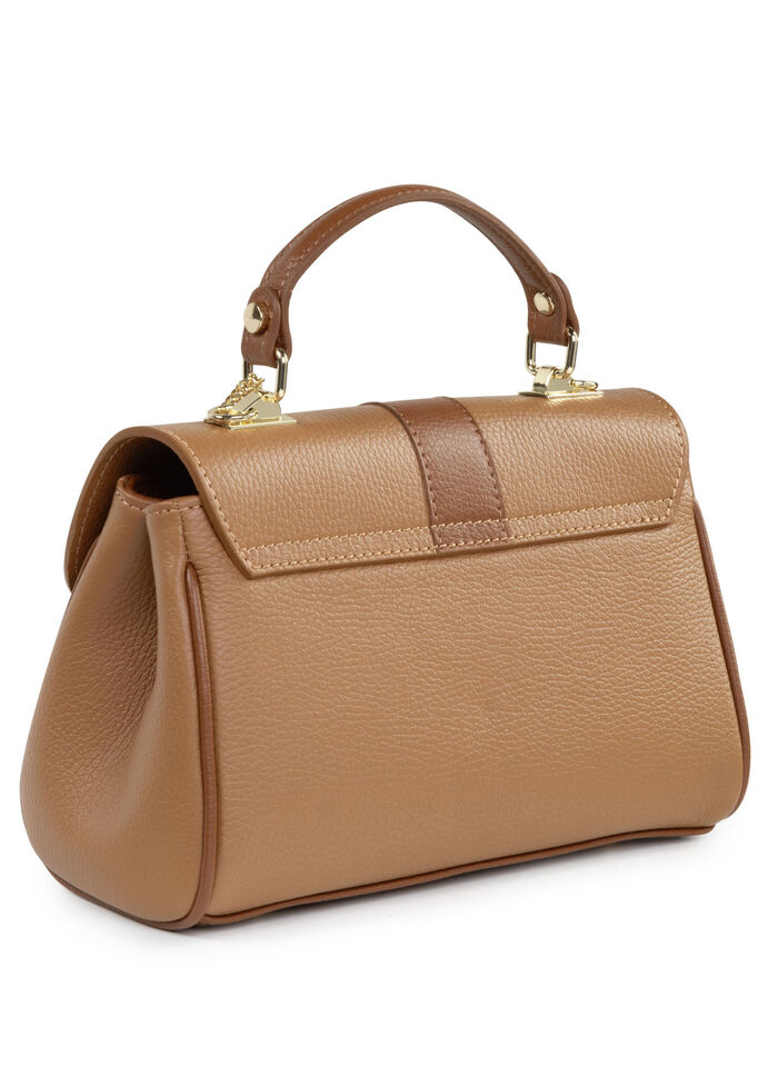 Tas Laurina van generfd kalfsnappaleer COGNAC