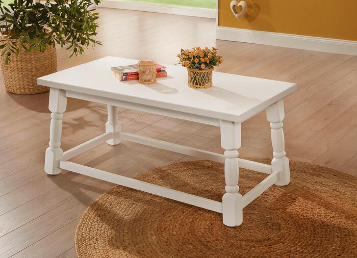 Salontafel op een massief grenenhouten frame 