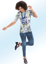 Magic jeans met trendy franjes aan de zoom 