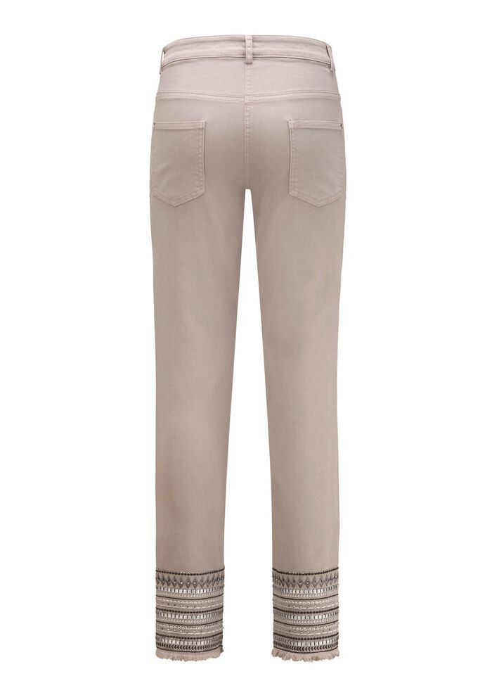 Broek met uitgebreide borduursels in etnische stijl 