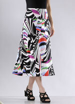 Rok met briljante kleureninkjetprint 