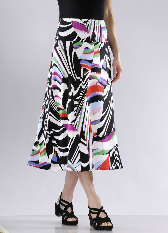 Rok met briljante kleureninkjetprint 