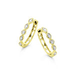 Sprankelende oorringen met diamanten 