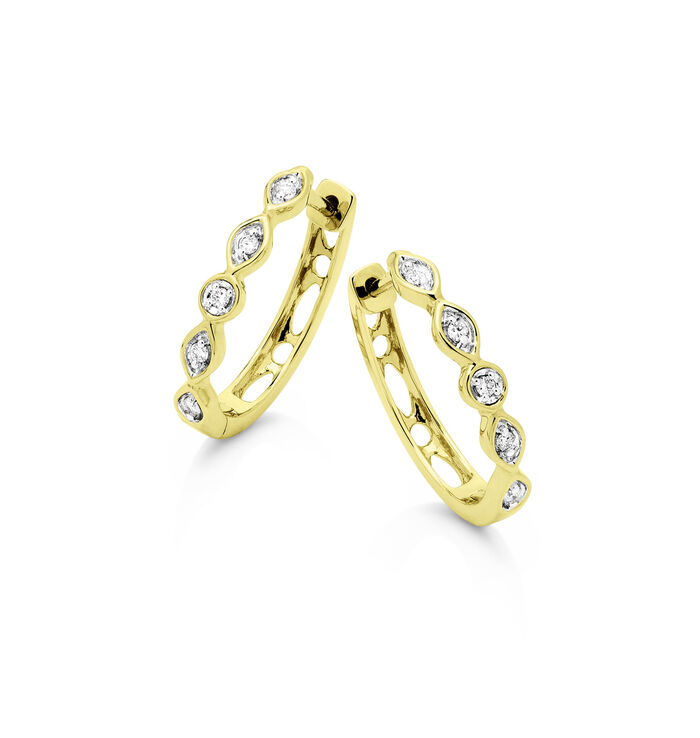 Sprankelende oorringen met diamanten 