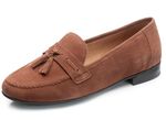 Caprice pantoffels met leren clip COGNAC