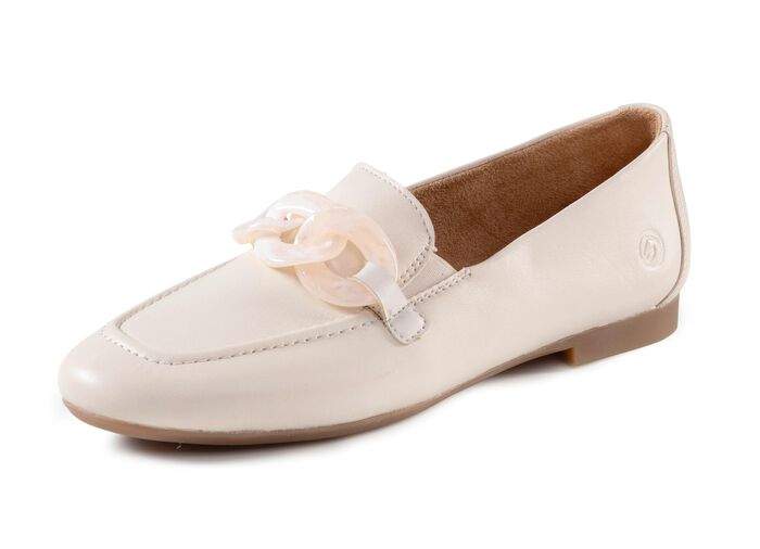 Remonte loafers met trendy sierketting BEIGE