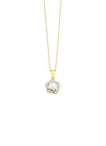 Kettinghanger met zoetwaterparels en diamanten 