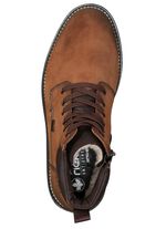 Rieker, gevoerde herenlaarzen, winterschoenen, breedte H, met rits COGNAC