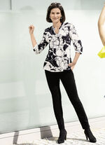 Corduroy broek in pull-on-stijl ZWART