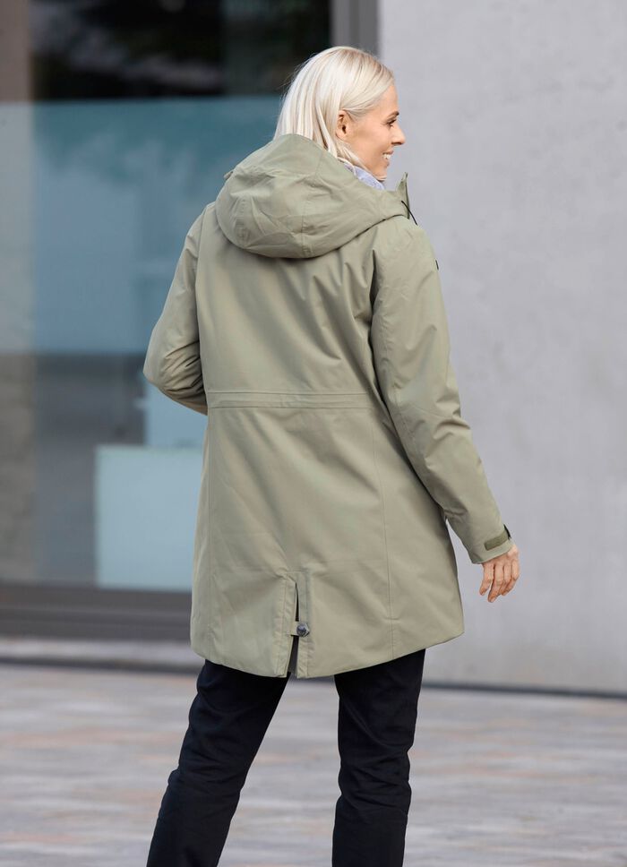 Korte jas met vaste capuchon 