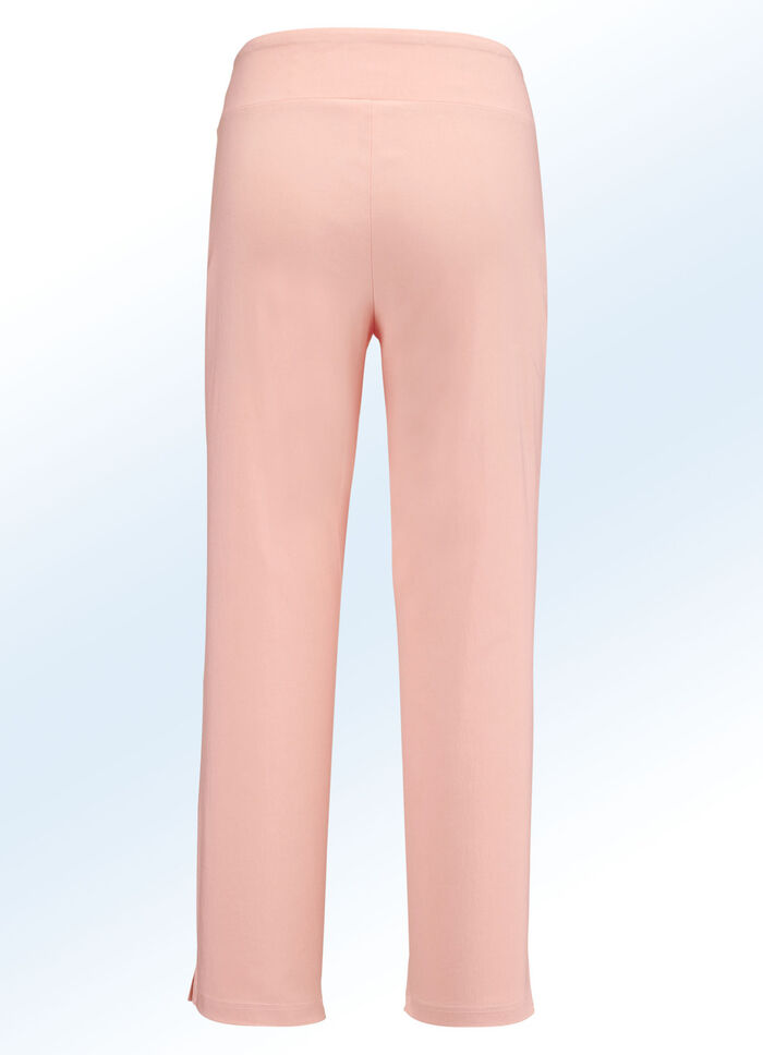 7/8-broek met hogere tailleband in 7 kleuren ABRIKOOS