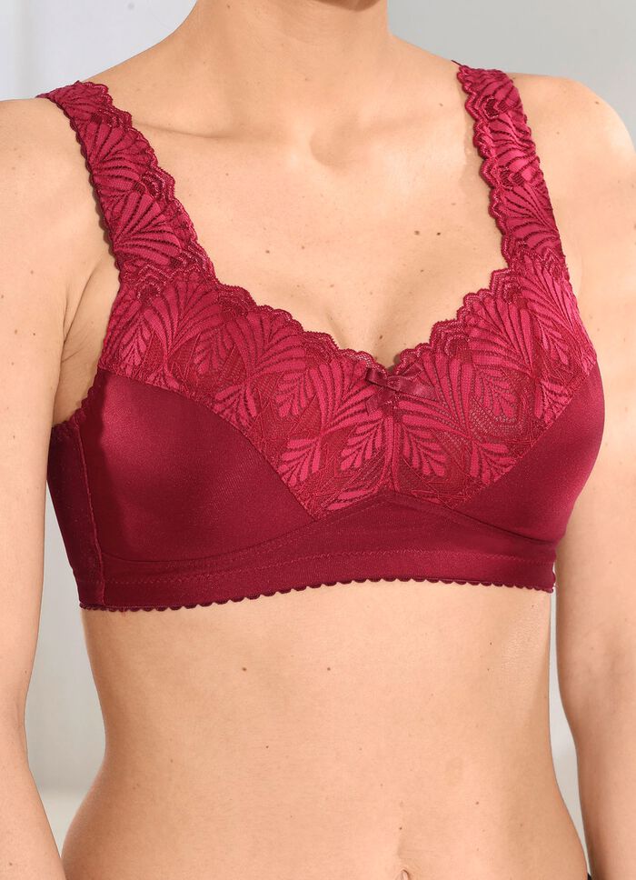 BH met subtiel glanzend elastisch kant 