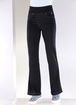 Yogajeans met uitlopende enkelbreedte 