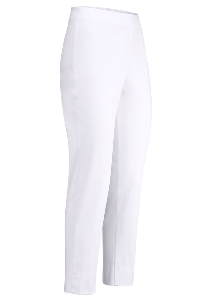 Zachte stretchbroek in 7/8 lengte WIT