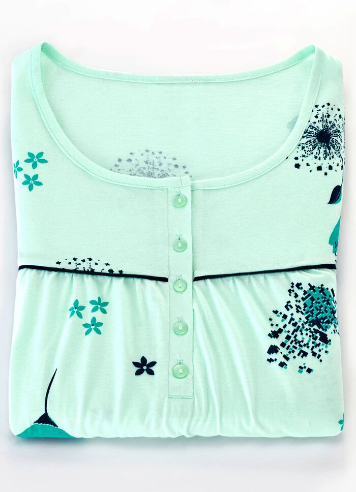 Twee-pack nachthemden met knoopsluiting en brede bandjes 