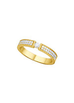 Elegante damesring met synth. zirkonia 