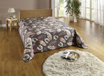Comfortabele kwaliteit sprei en kussenslopen BRUIN-MEERKLEURIG