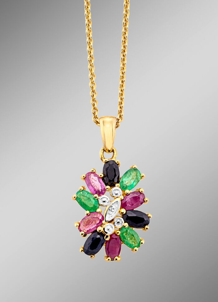 Vergulde hanger met ankerketting 