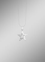 Gematteerde sterhanger met synthetische zirkonia 