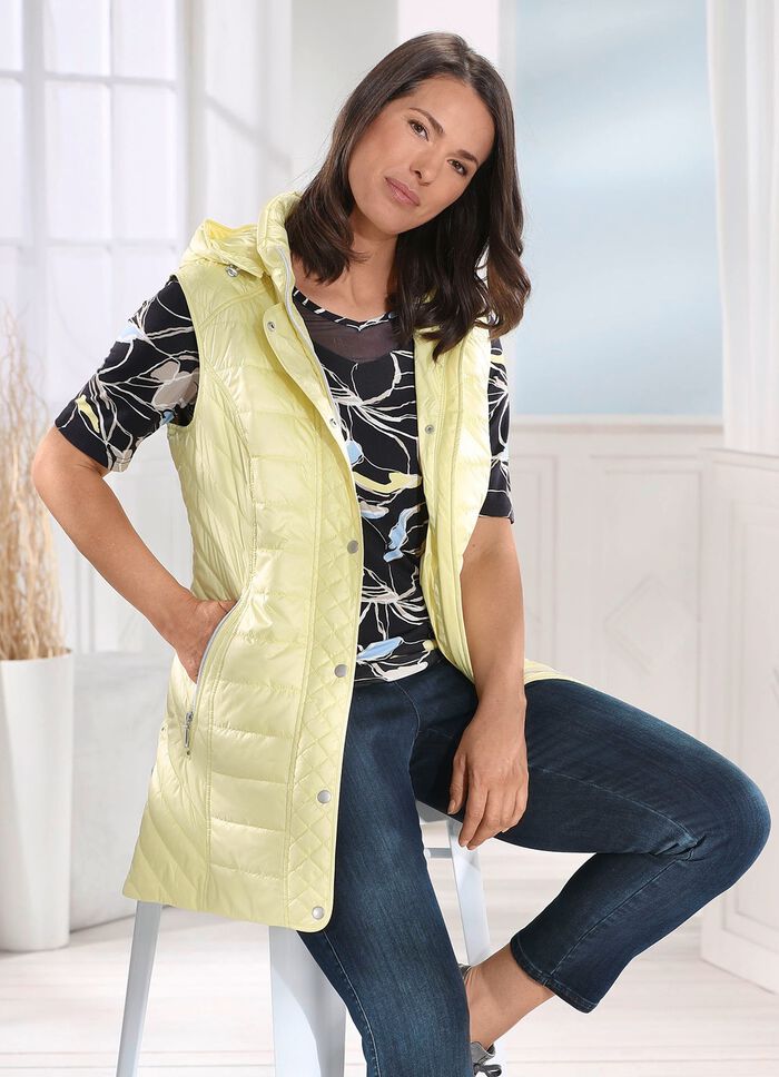Vest met afneembare capuchon LICHTGEEL