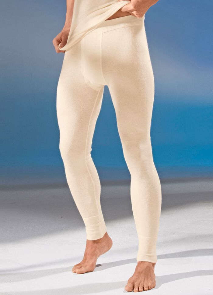 Lange onderbroek met angora, in ecru 