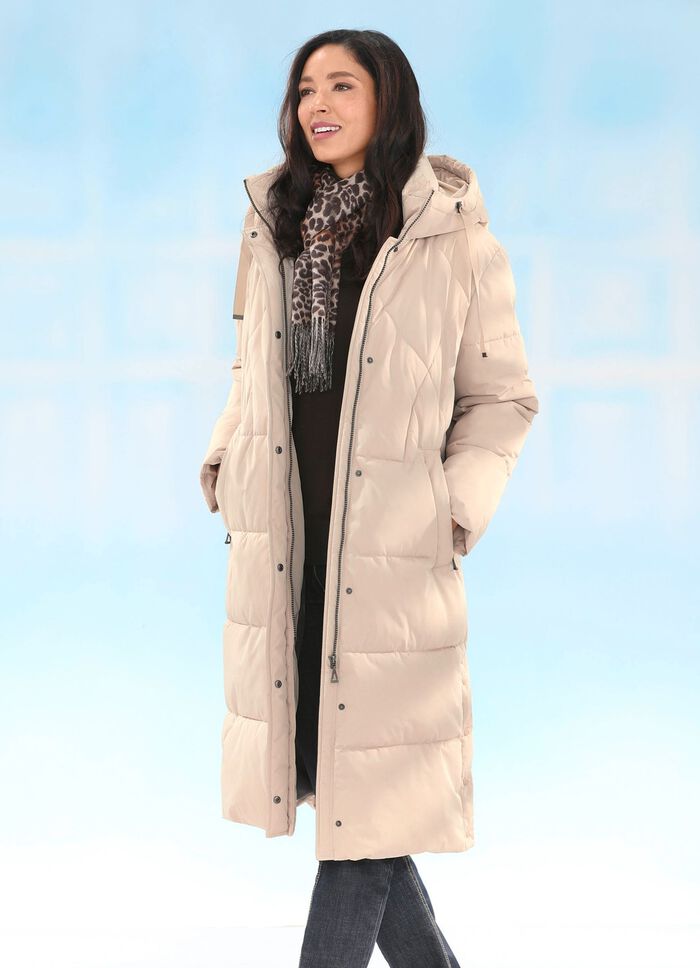 Jas met een casual snit ZAND