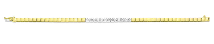 Armband tweekleurig met briljanten 
