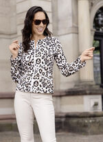 Blousejasje met opstaande kraag 