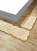 Bedrok, 3-delig, antislip achterkant 