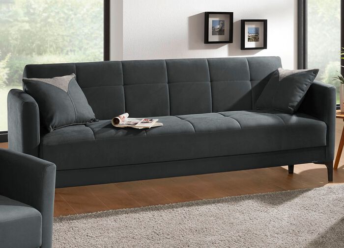 Gestoffeerde meubelset, 2-delig ANTRACIET