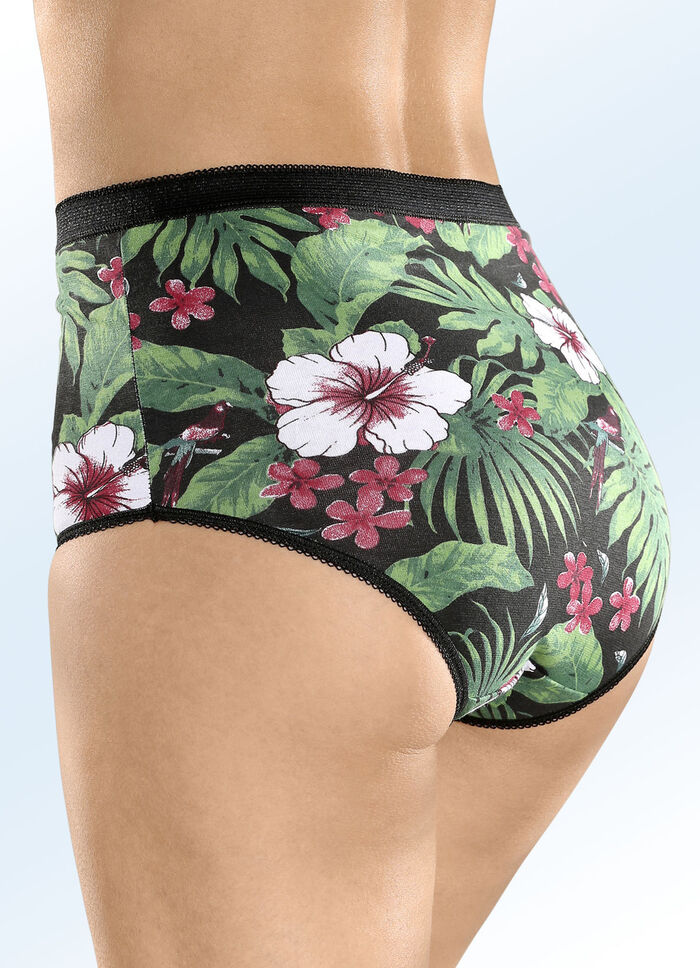 Set van vijf slips met jungle-design 