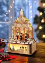 Verlichte houten decoratie 