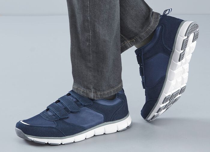 Sportieve herenpantoffels met uitneembaar voetbed MARINE