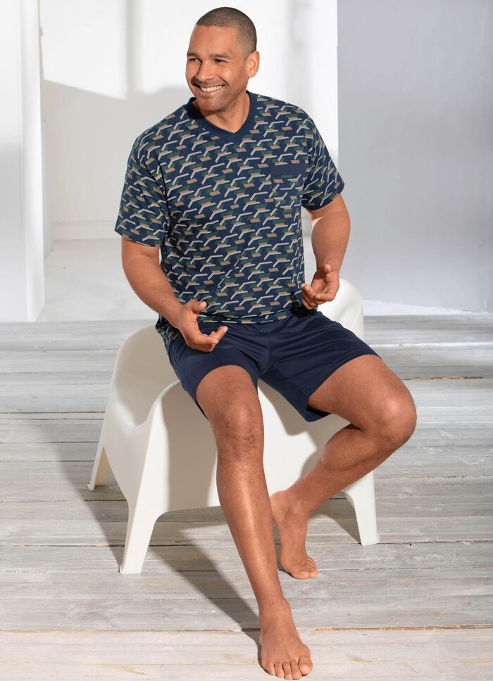 Pastunette shorty met V-hals en all-over design 