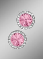 Oorstekers met Swarovski&reg; kristallen in roze 