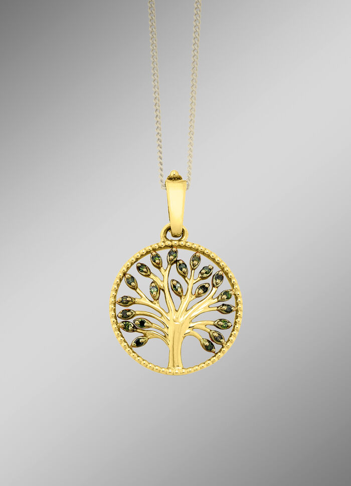 Levensboom hanger met diamanten 