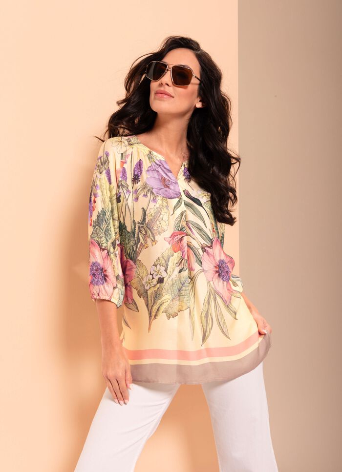 Blouse met opstaande kraag 