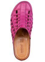 Gemini, zomerklompen voor dames, breedte G, met elastische band PINK