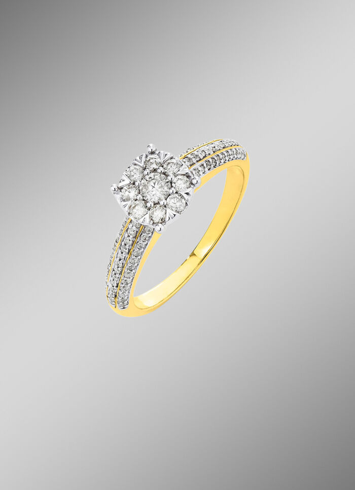 Aantrekkelijke damesring met diamanten 