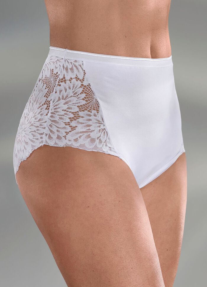 Laurina set van drie slips met mooie elastische kant 