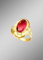 Damesring met echte granaat 