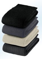 Set van zes sokken met massagezolen, effen meerkleurig 