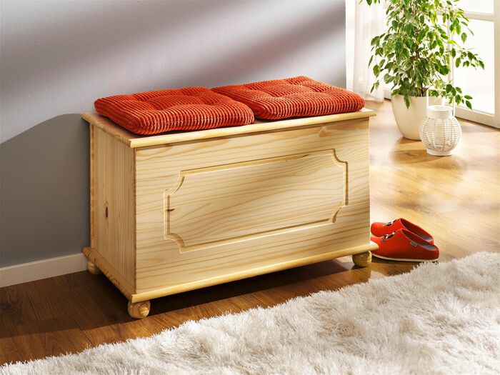 Zitkist van massief grenenhout 